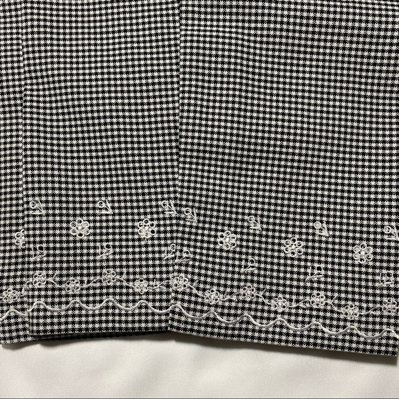 Crazy Horse A Liz Claiborne Co Floral Embroidery Checkered Pants Size 16 - Picture 3 of 9